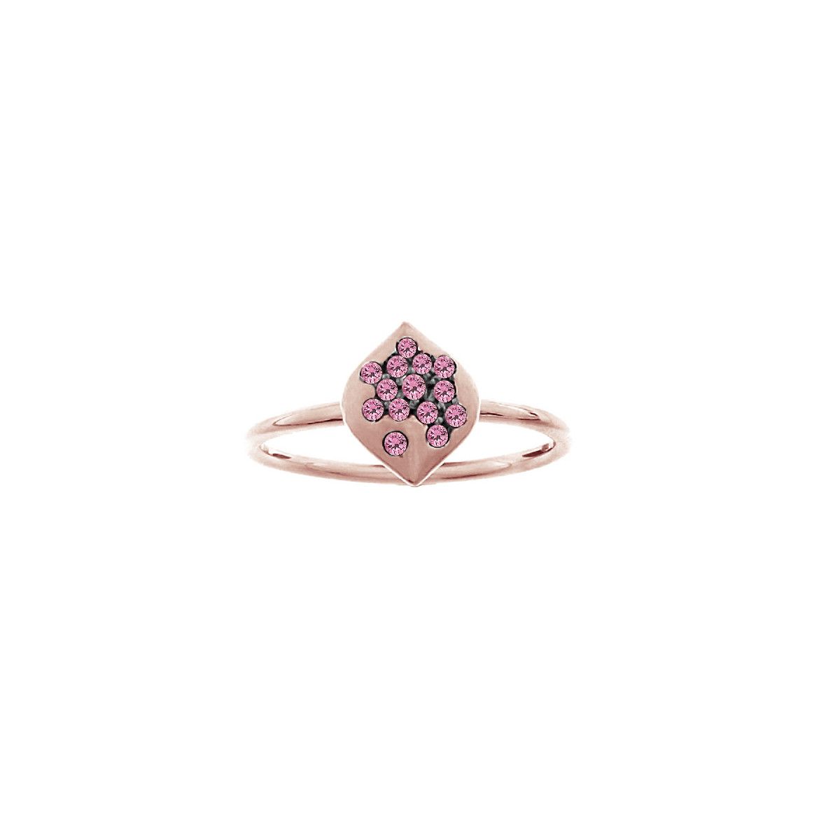 Anillo oro y zafiro rosa