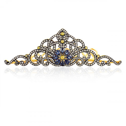 Crown in Silver Diamond Sapphire