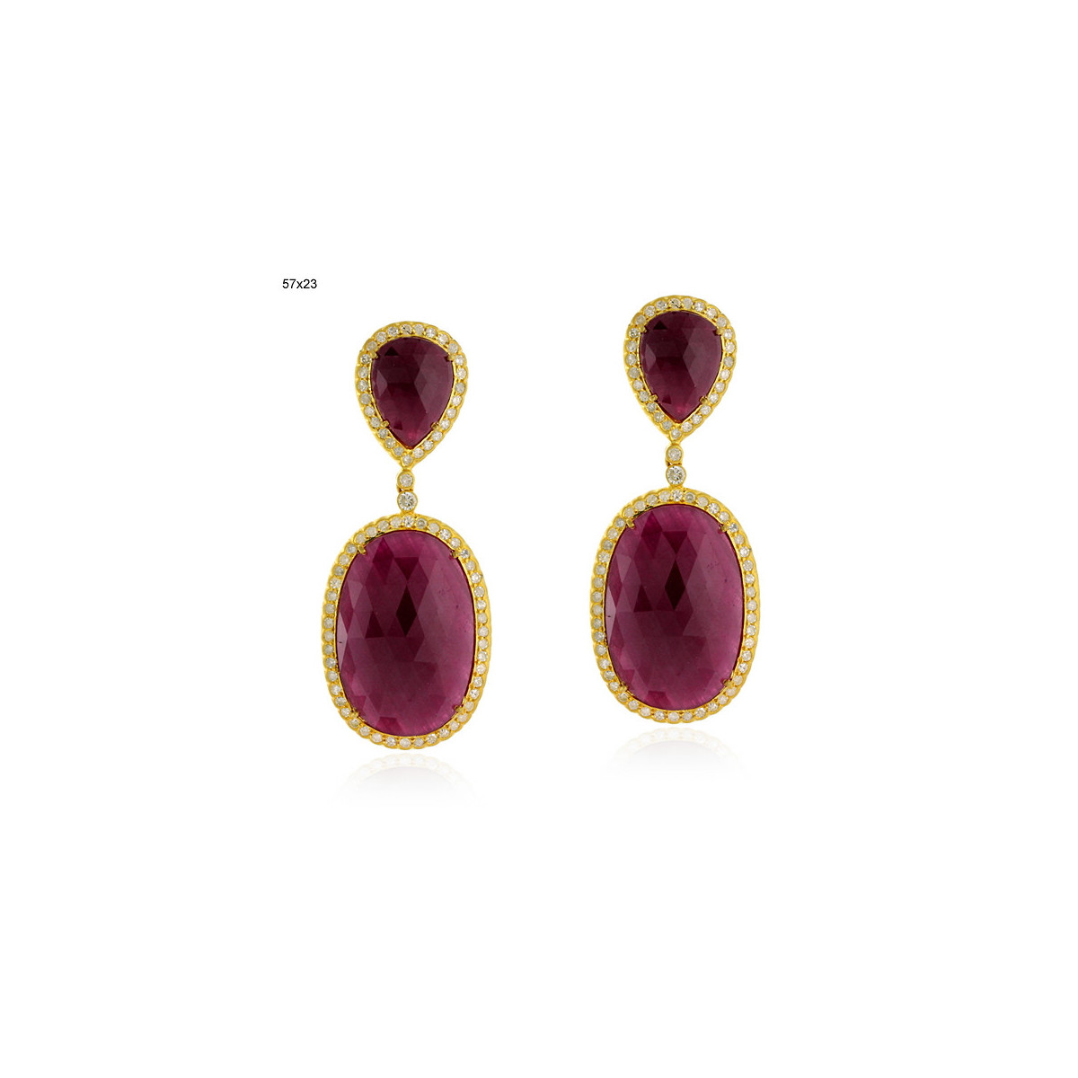 Pendientes Rubí