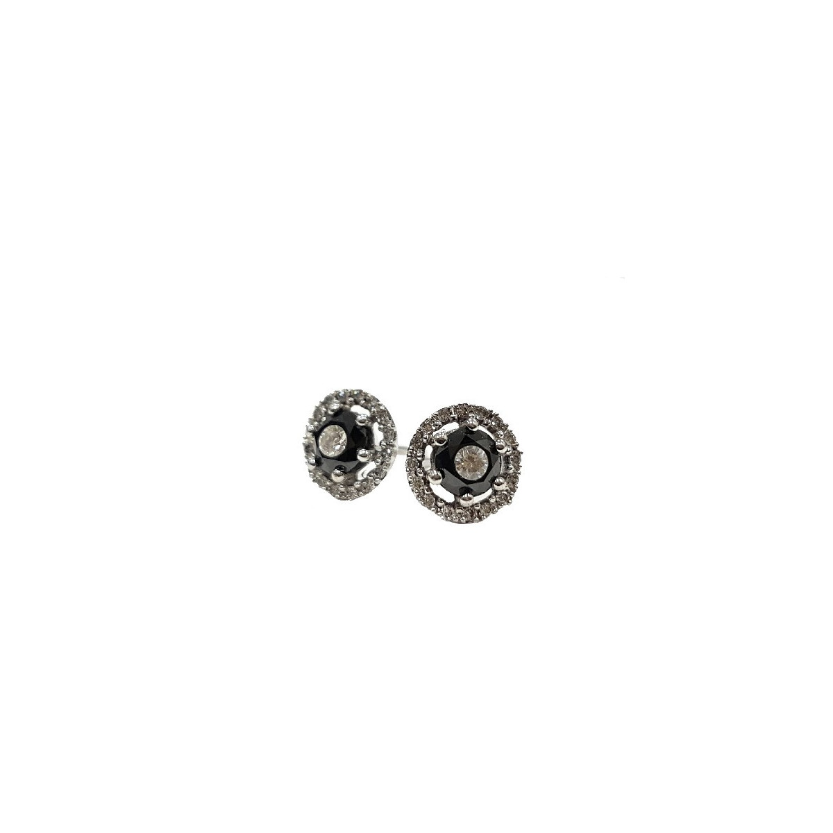 Pendientes diamante negro