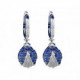 Earrings diamonds and sapphire