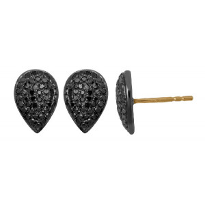 Pendientes diamante negro