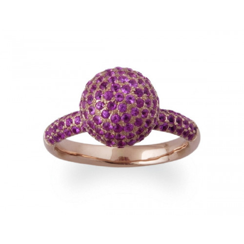 Ring pink sapphires