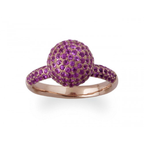 Ring pink sapphires