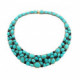 Collar 14K Oro Plata Diamante Turquoise