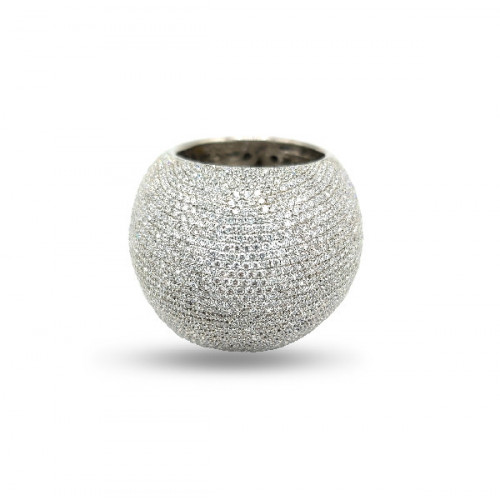 Anillo oro blanco y diamantes