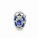Anillo zafiro y tanzanita