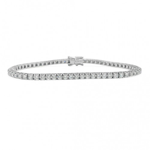 Bracelet 18K White Gold Diamonds 17.5cm