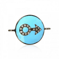 Cuenta plata y diamantes