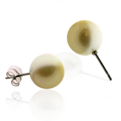 Earrings white gold and pearl