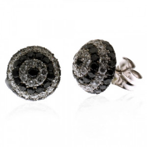 Pendientes diamante negro