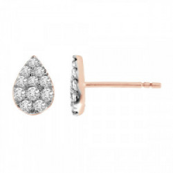 Gold and diamond earrings