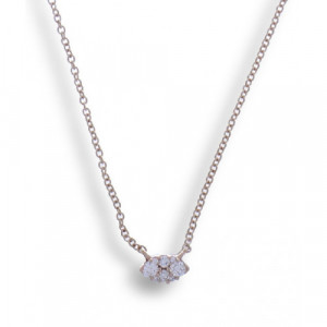 Pendant with Chain 18 Kt Rose Gold Diam