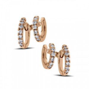 Earrings gold and diamonds