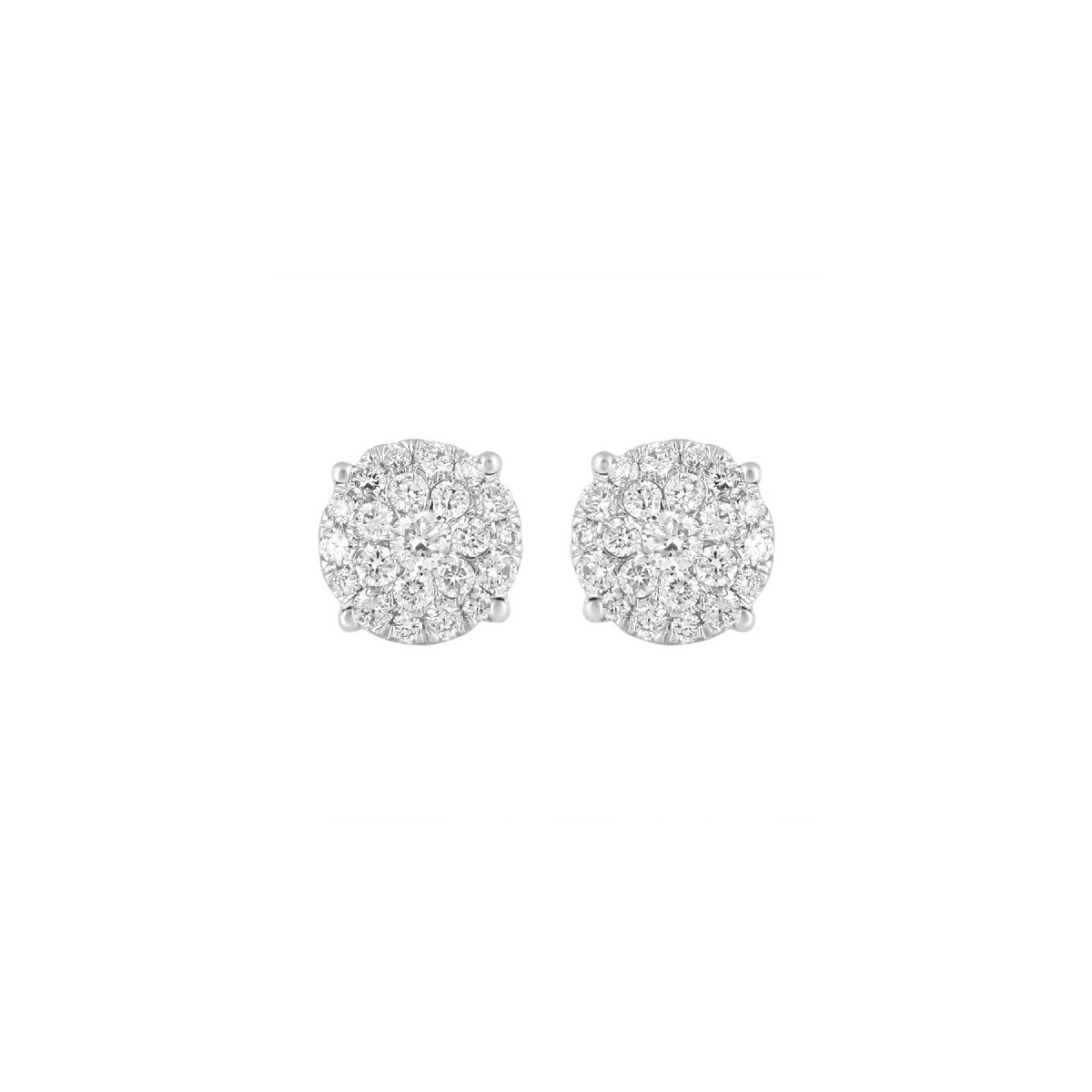 Earrings 18K White Gold Diamonds