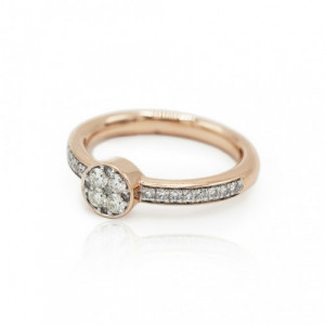 Ring rose gold and diamonds
