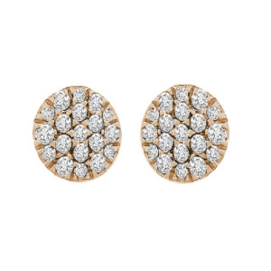 Earrings gold and diamonds