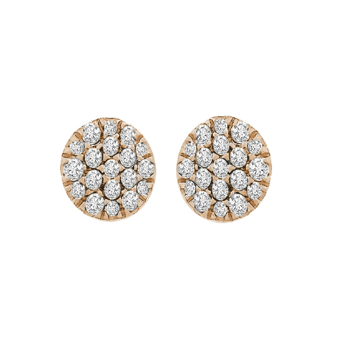 Earrings gold and diamonds