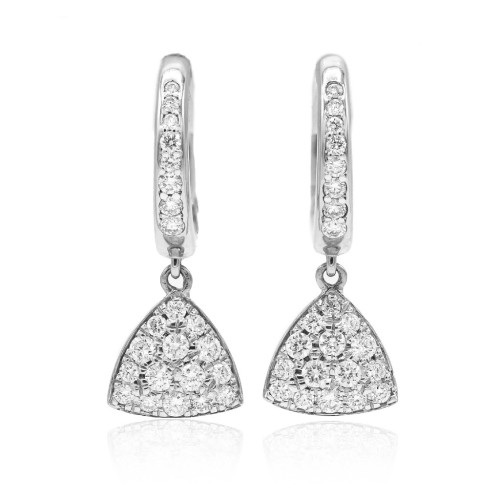 Earrings gold and diamonds