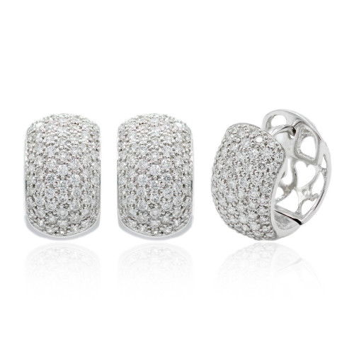 Earrings white gold and diamonds