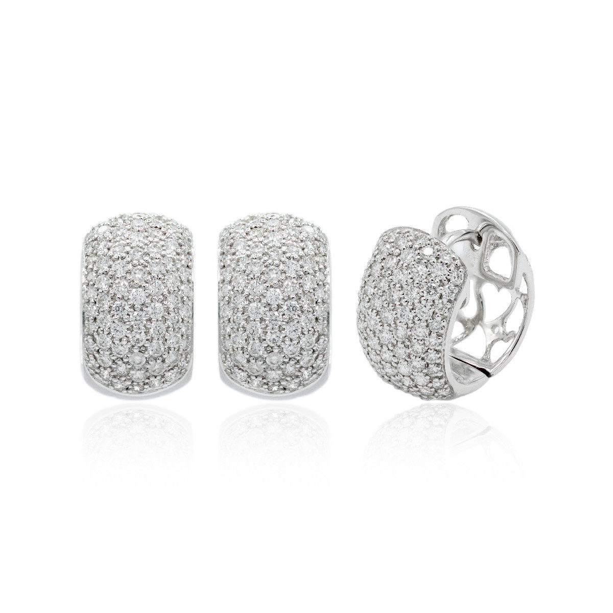 Earrings white gold and diamonds