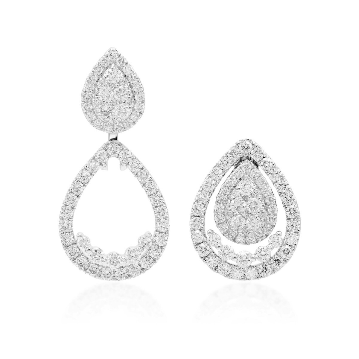 Earrings gold and diamonds