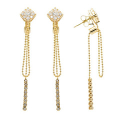 Earrings gold and diamonds