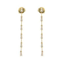 Earrings gold and diamonds