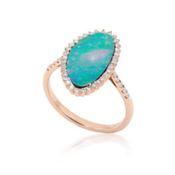 Ring diamonds and opal