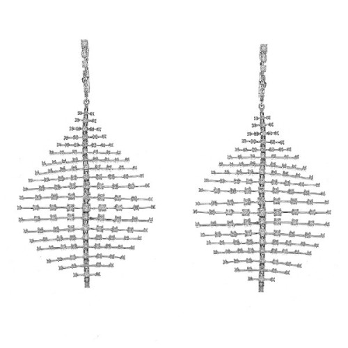 Earrings gold and diamonds