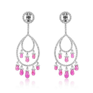 Pendientes oro y diamantes