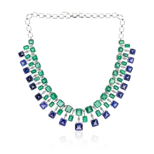Collar Esmeralda y Tanzanita