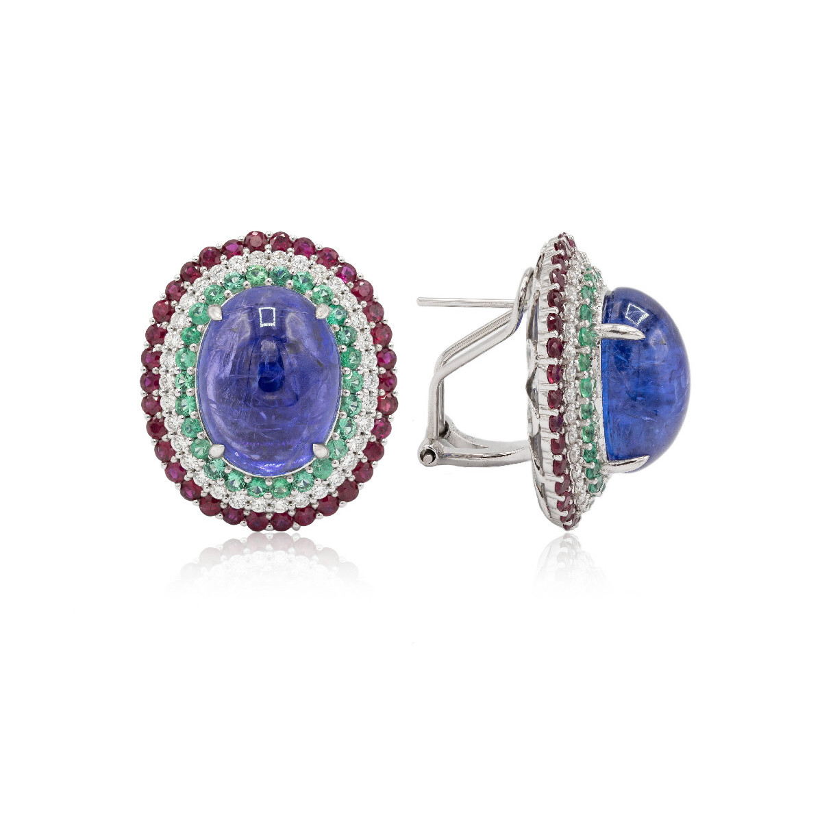 Pendientes Tanzanita