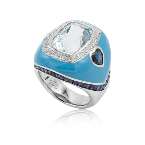 Anillo Aguamarina