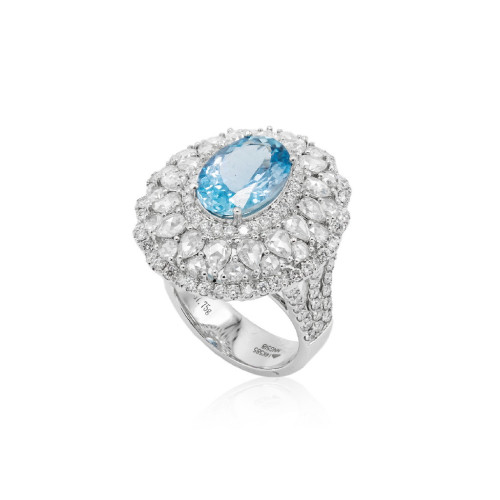 Anillo Aguamarina
