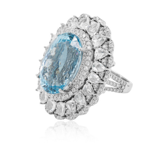Anillo Aguamarina