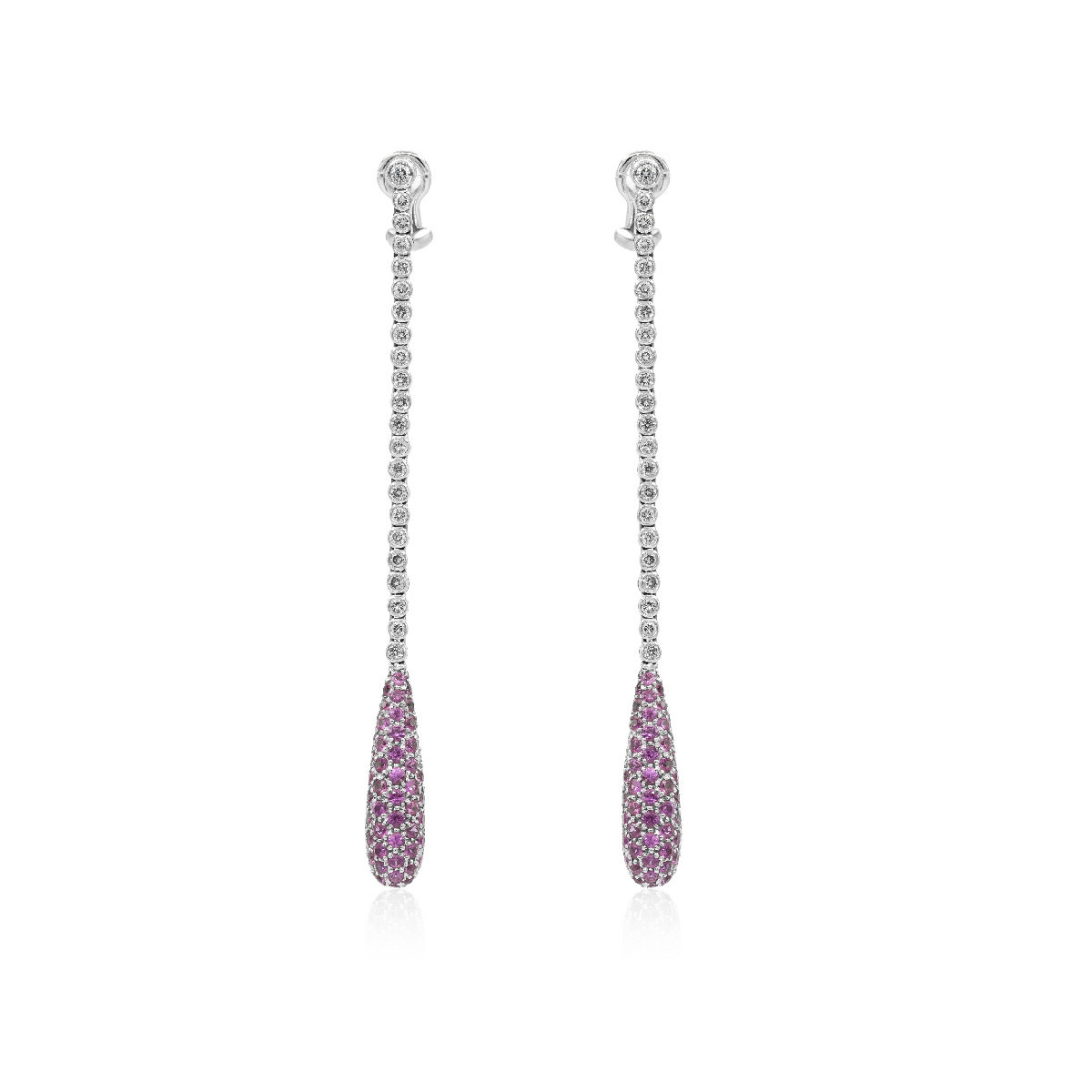 Earrings diamonds sapphires