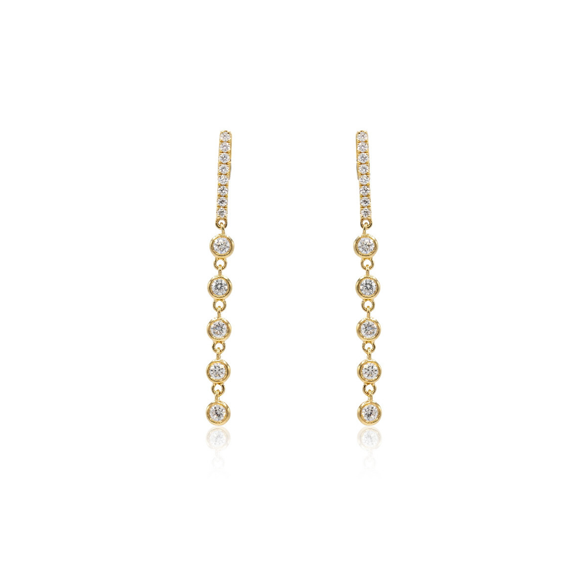 Pendientes oro y diamantes