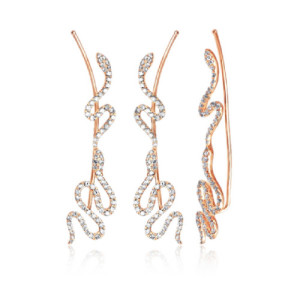 Ear Crawler oro y diamantes
