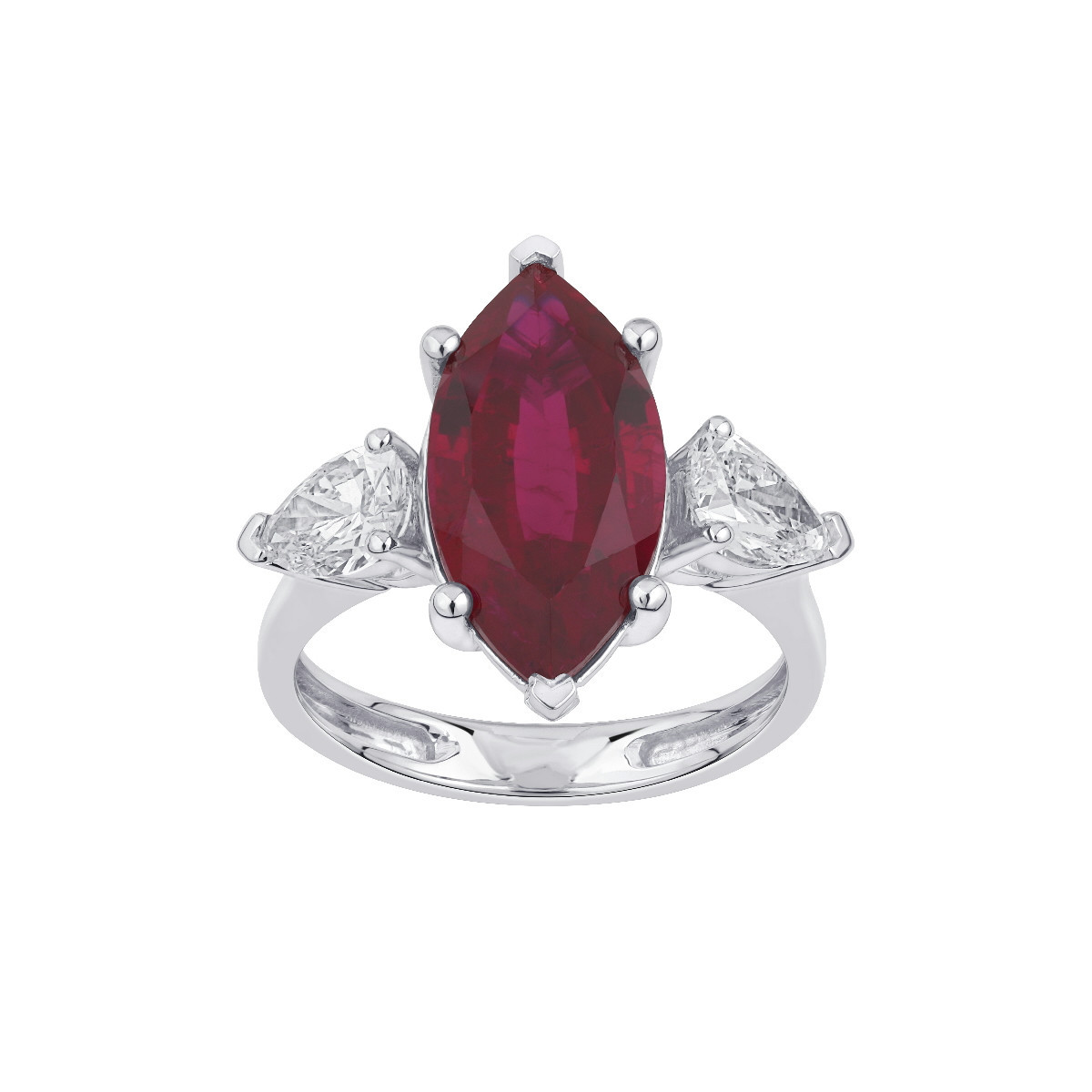 Anillo Rubí TC & Diamante Lab-Grown