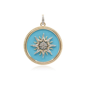 Gold and Turquoise pendant