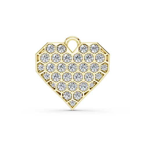 Diamond and gold Charm