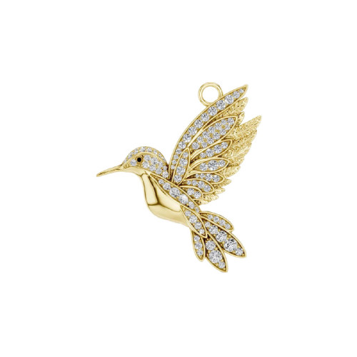 Diamond and gold Charm