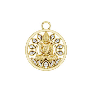 Diamond and gold Charm