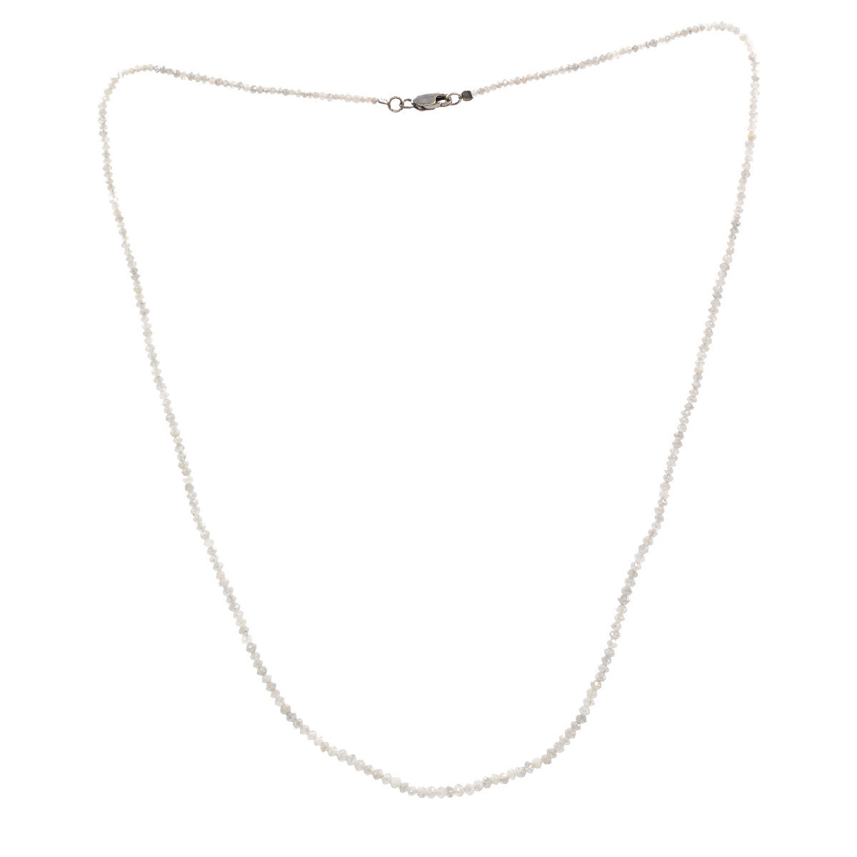 Collar diamantes grises