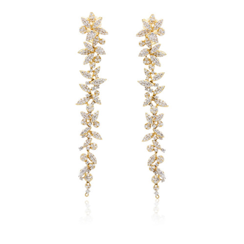 Gold and diamonds earrings