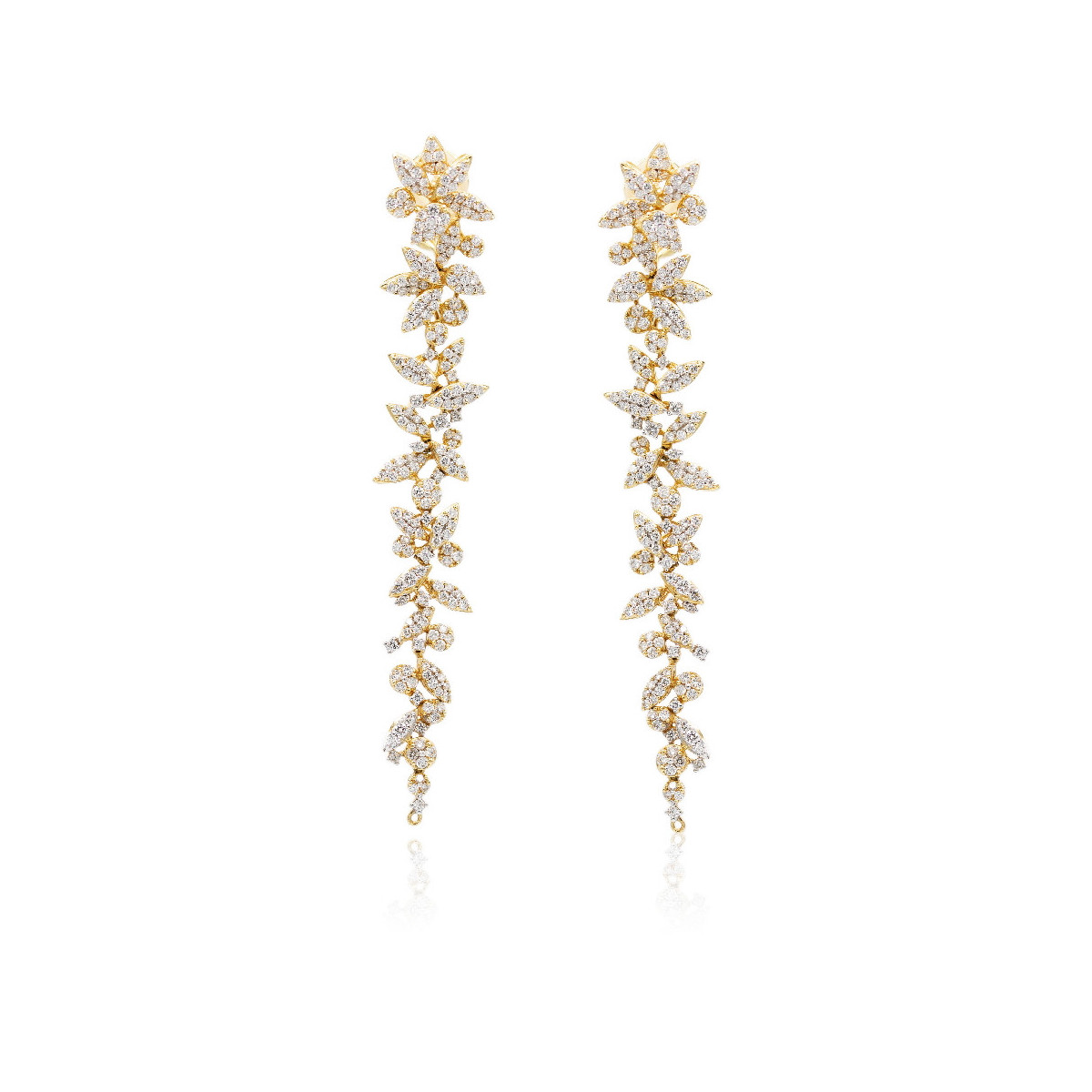 Pendientes oro y diamantes