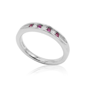 Anillo oro y rubí