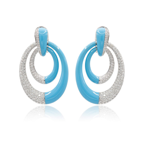 Gold and diamonds earrings