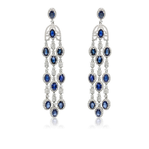 Gold and sapphires earrings